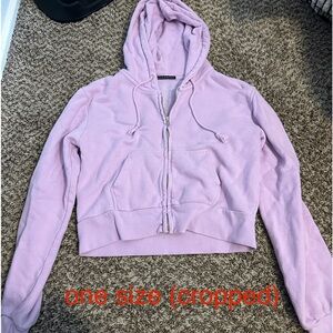 brandy melville cropped zip up